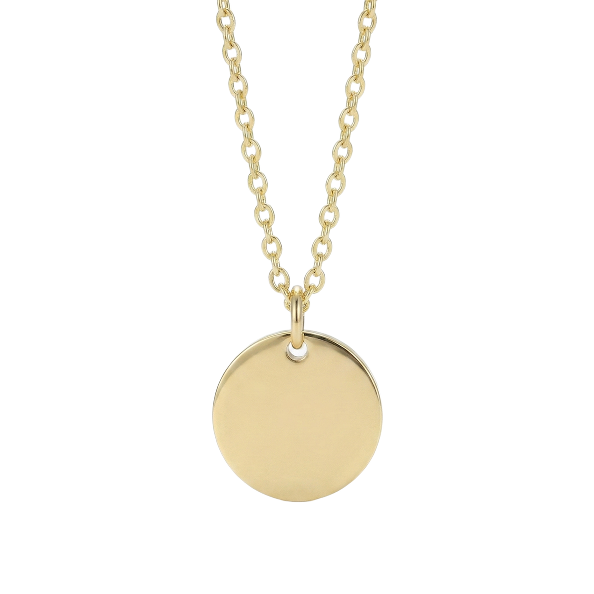 Ketting met Ronde Hanger - Graveerbaar - RVS - Goud